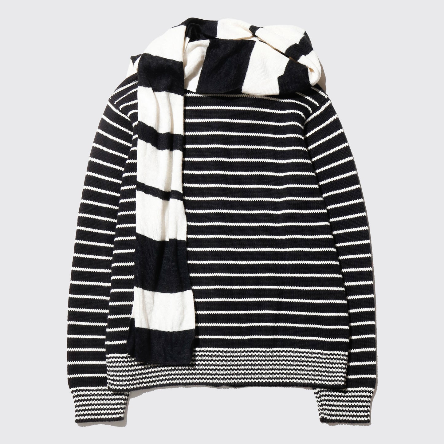 *one-off with muffler border knit jacket