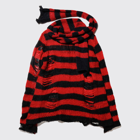 *one-off with muffler border sweater