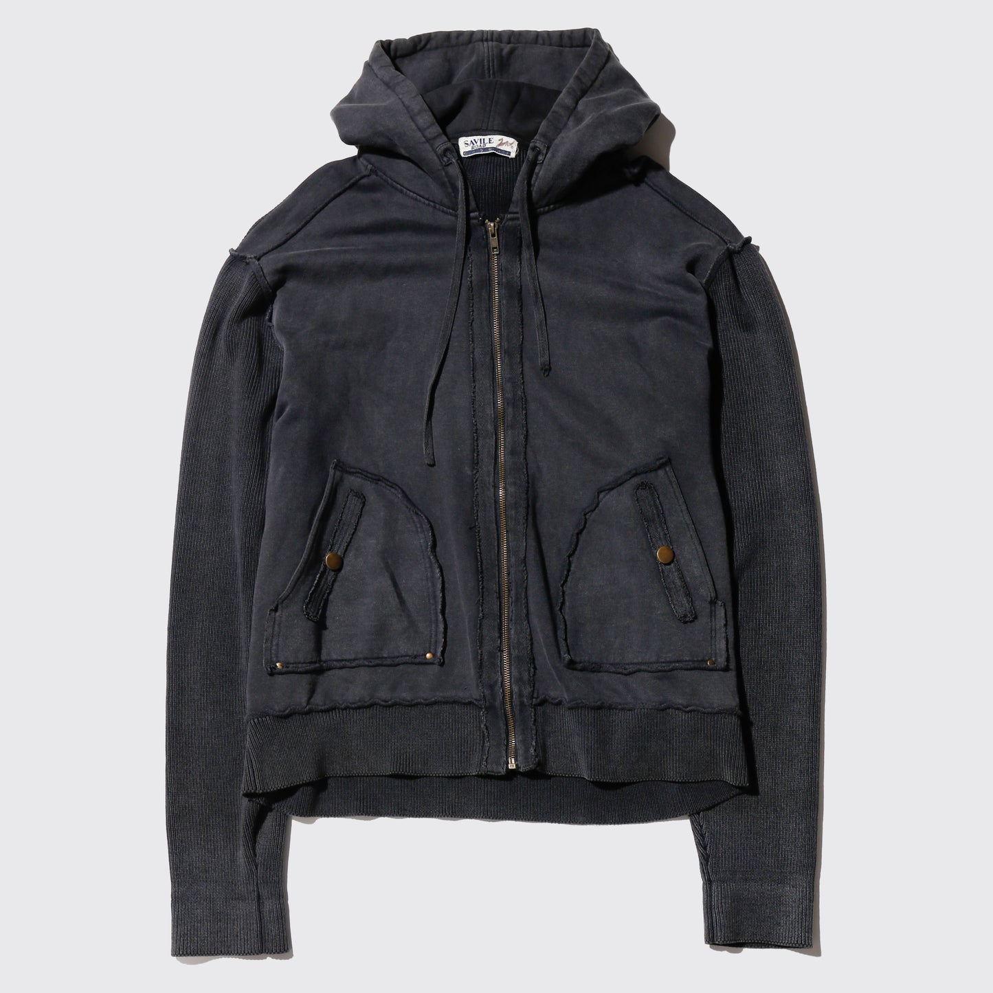 vintage savile road rib combi acid hoodie