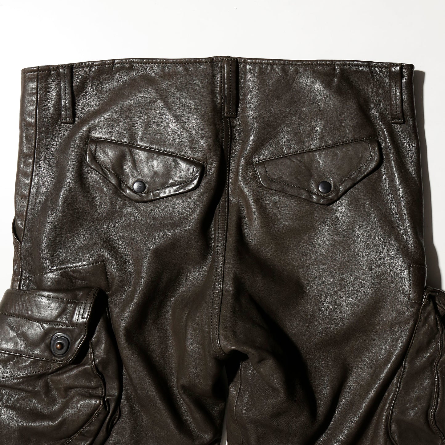 00's JULIUS gasmask lamb leather cropped trousers, *sample