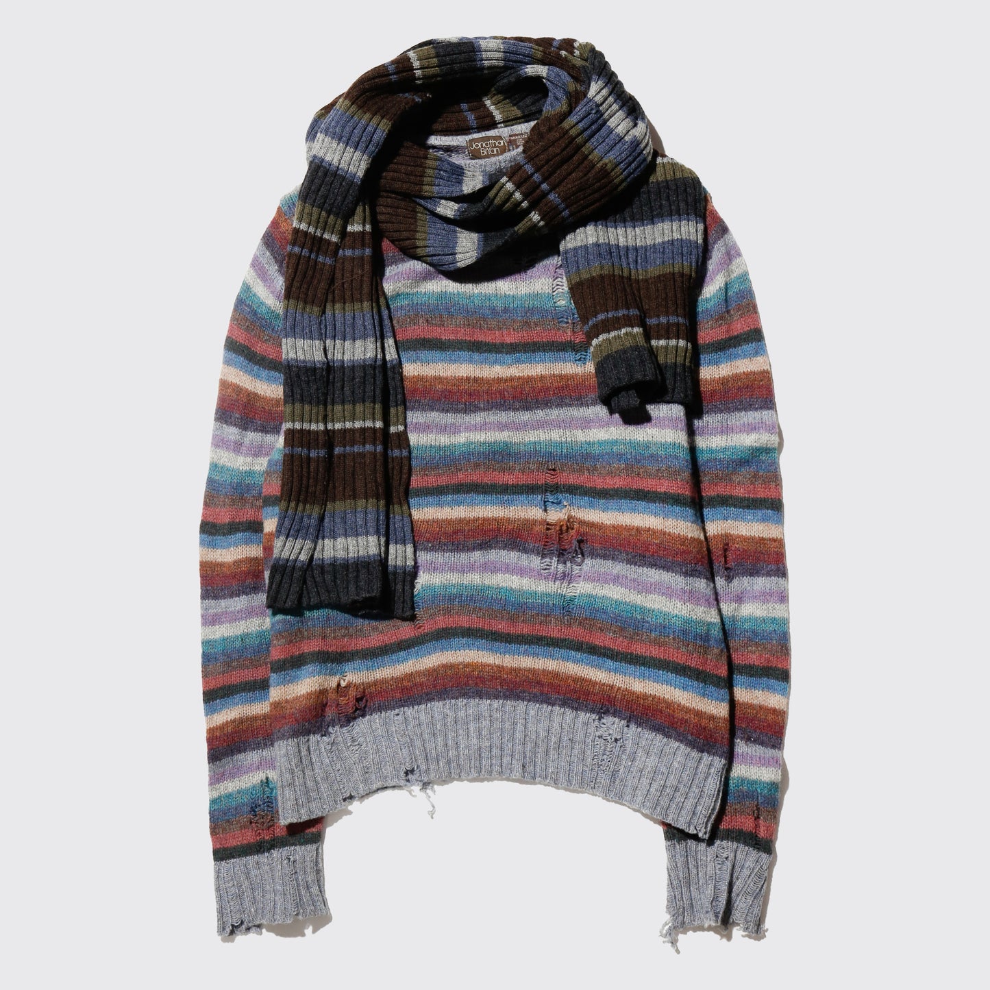 *one-off with muffler border broken sweater