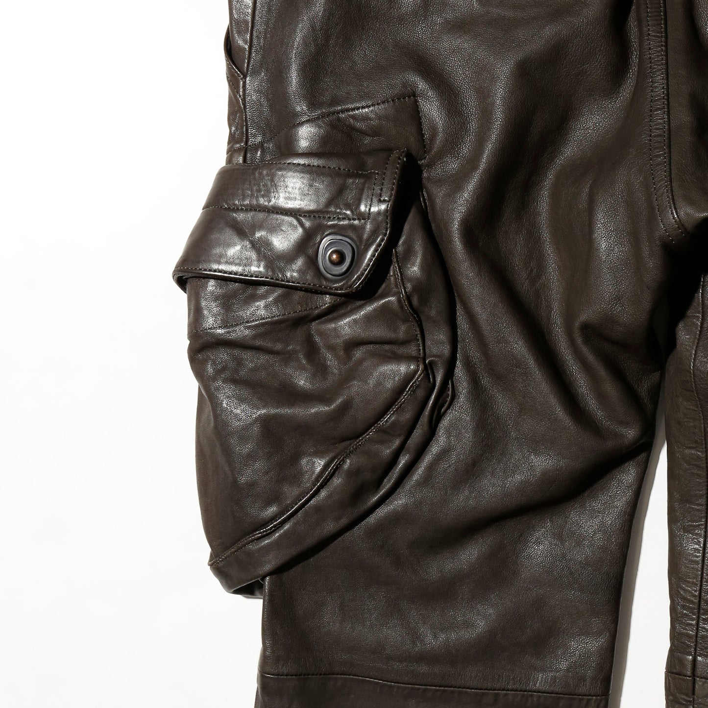00's JULIUS gasmask lamb leather cropped trousers, *sample