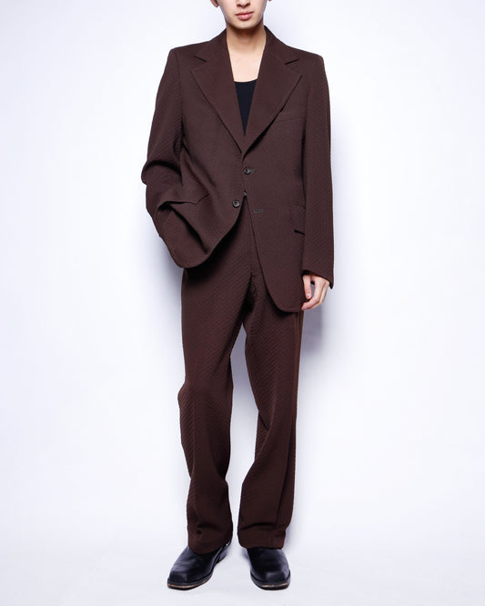 vintage 70's textured poly flare set up