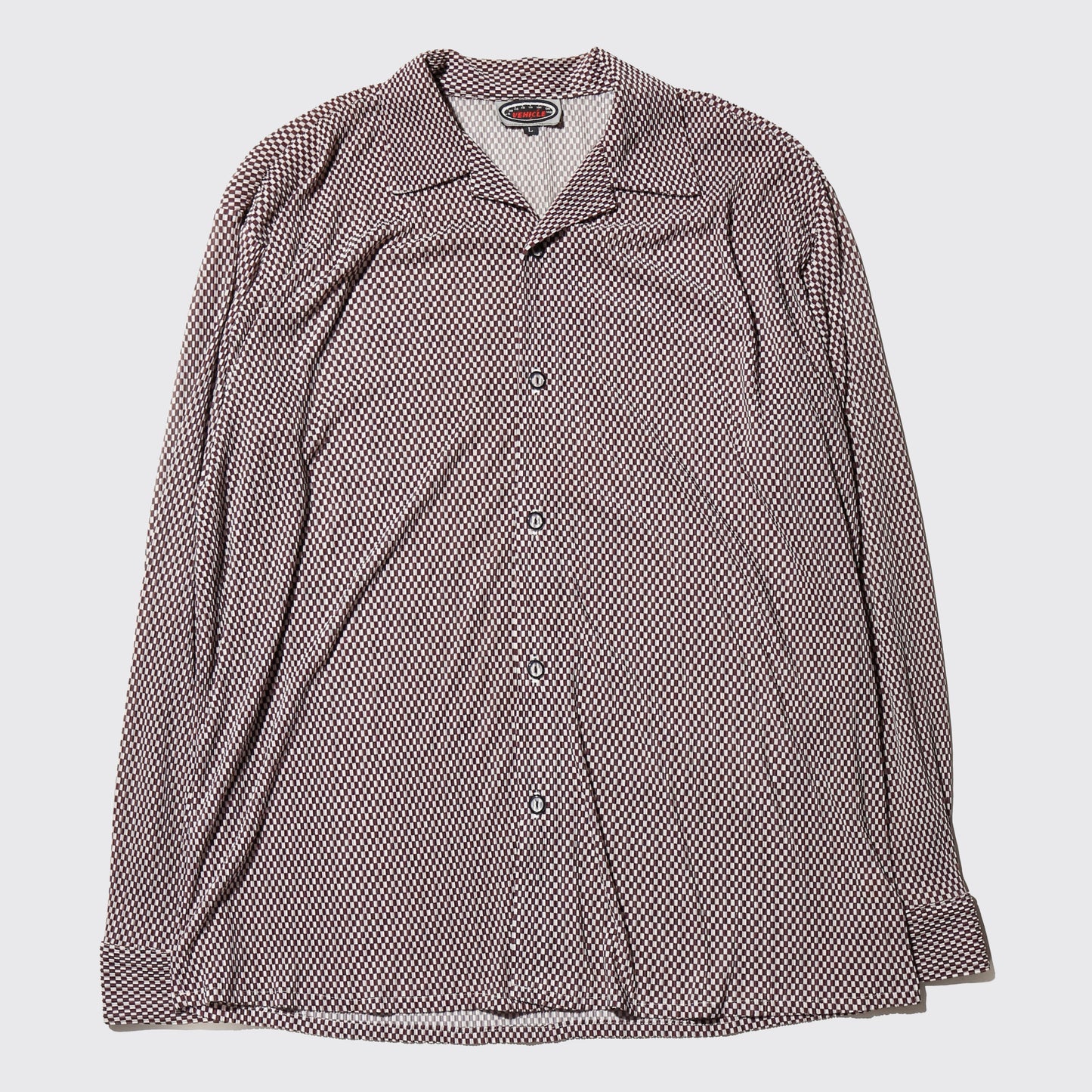 vintage checker pleats shirt