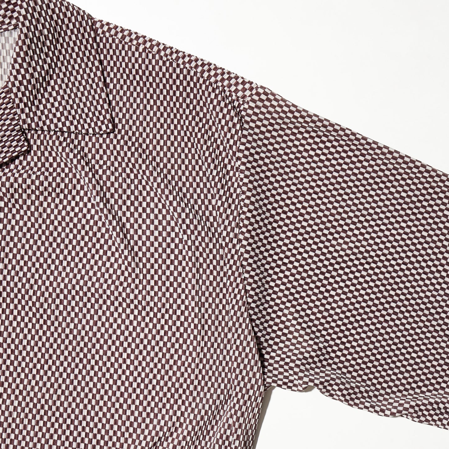 vintage checker pleats shirt