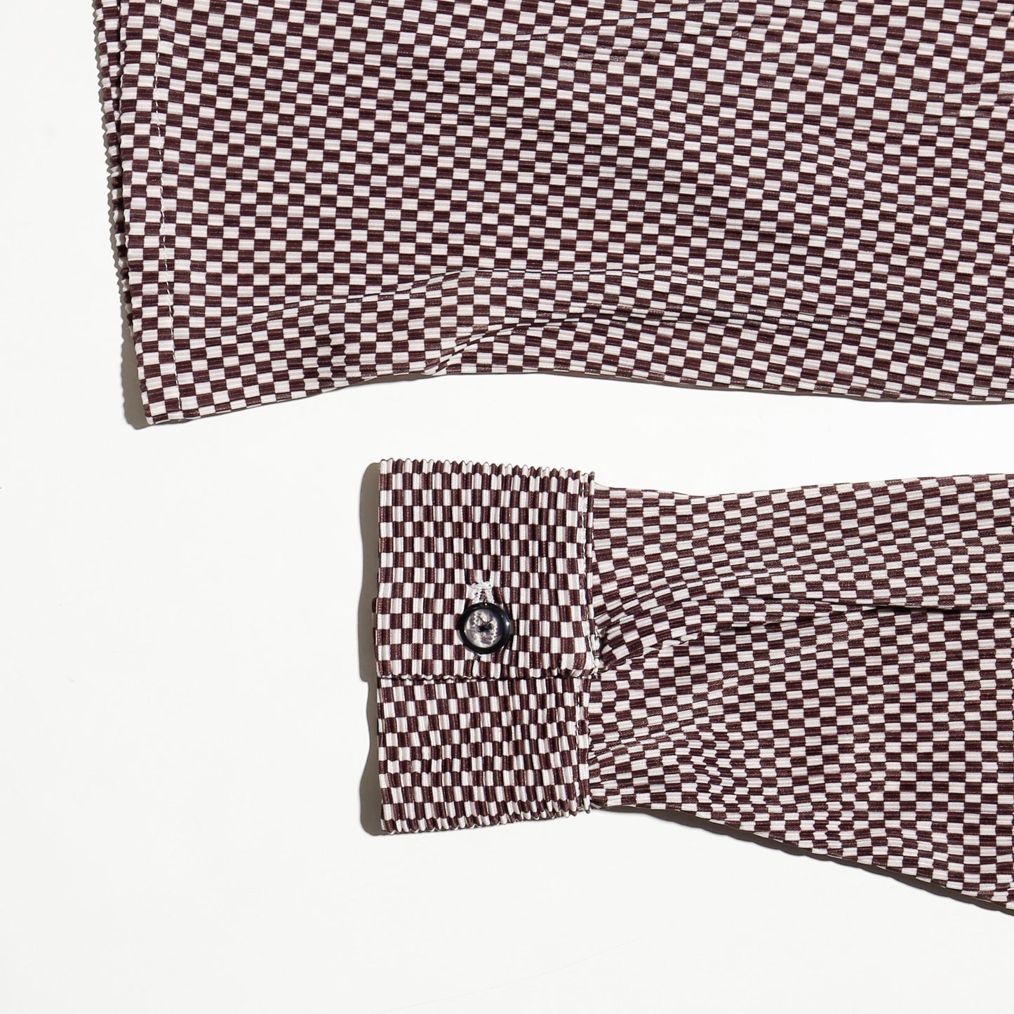 vintage checker pleats shirt
