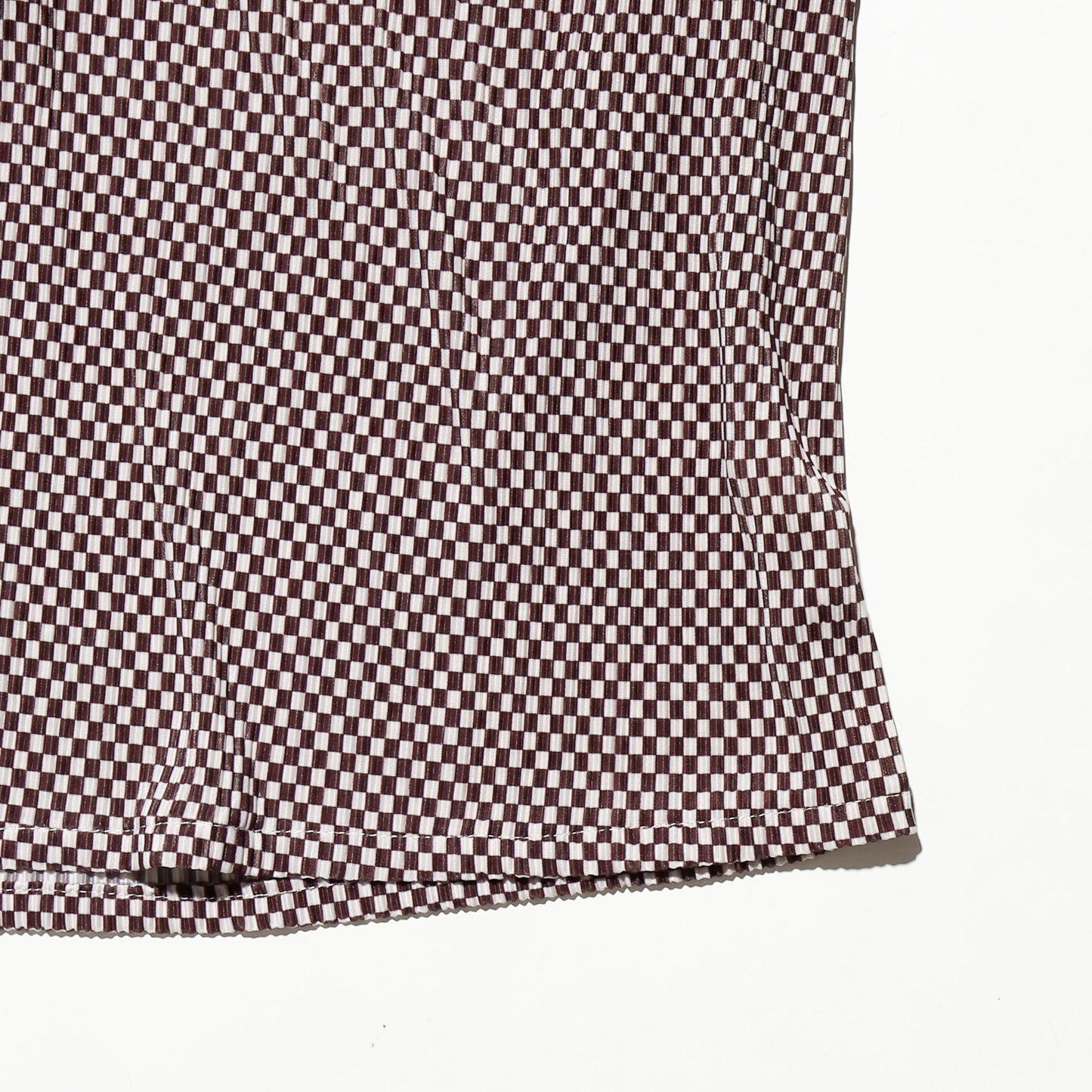 vintage checker pleats shirt