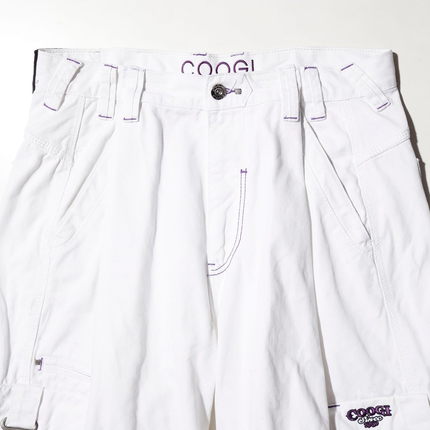 vintage coogi wide leg cargo shorts