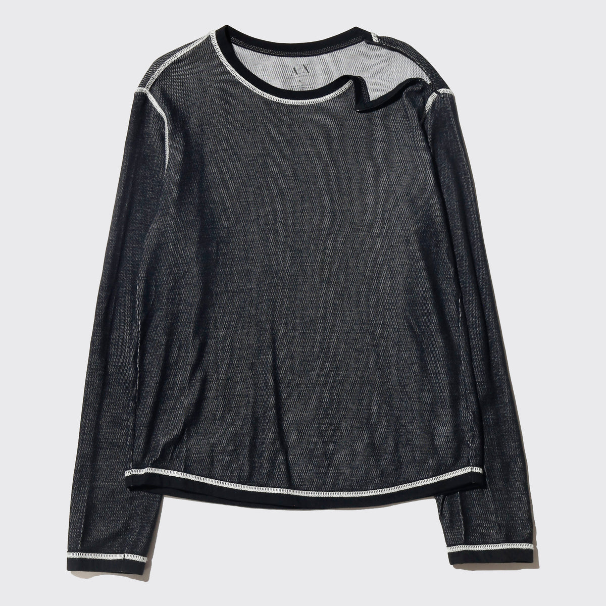 vintage 00's armani exchange shoulder zip thermal l/s