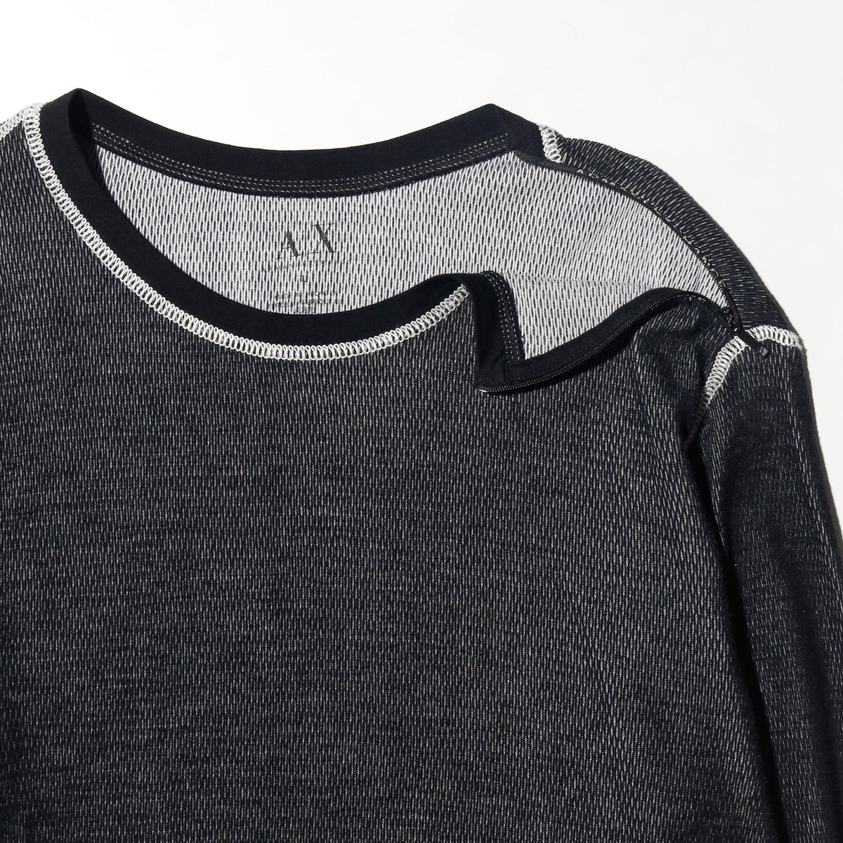 vintage 00's armani exchange shoulder zip thermal l/s