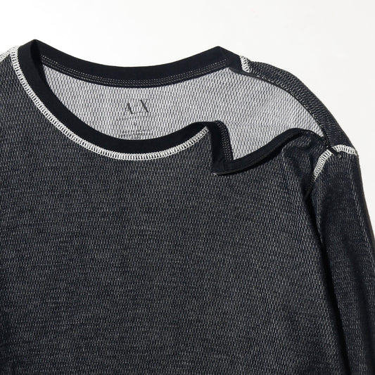 vintage 00's armani exchange shoulder zip thermal l/s