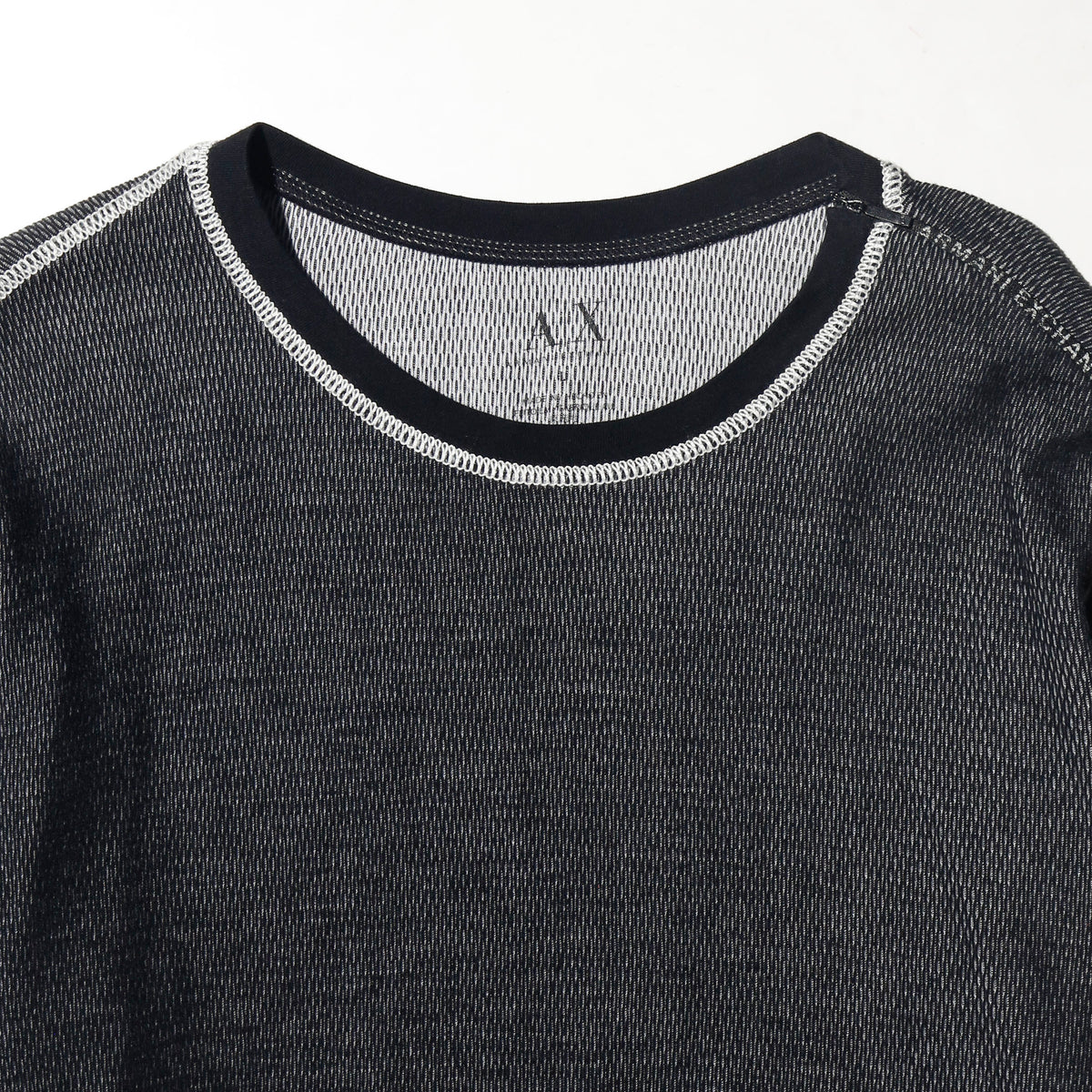 vintage 00's armani exchange shoulder zip thermal l/s