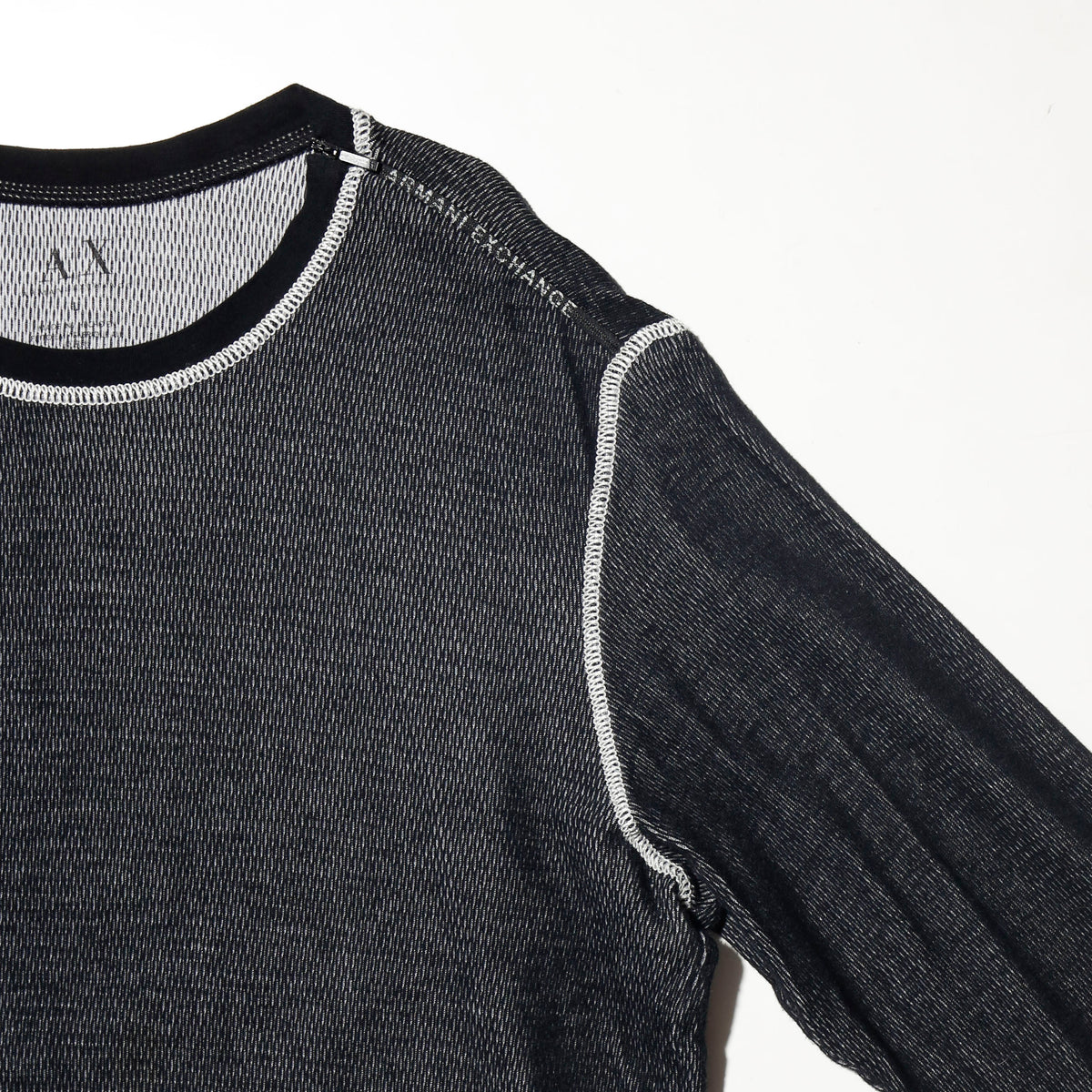 vintage 00's armani exchange shoulder zip thermal l/s