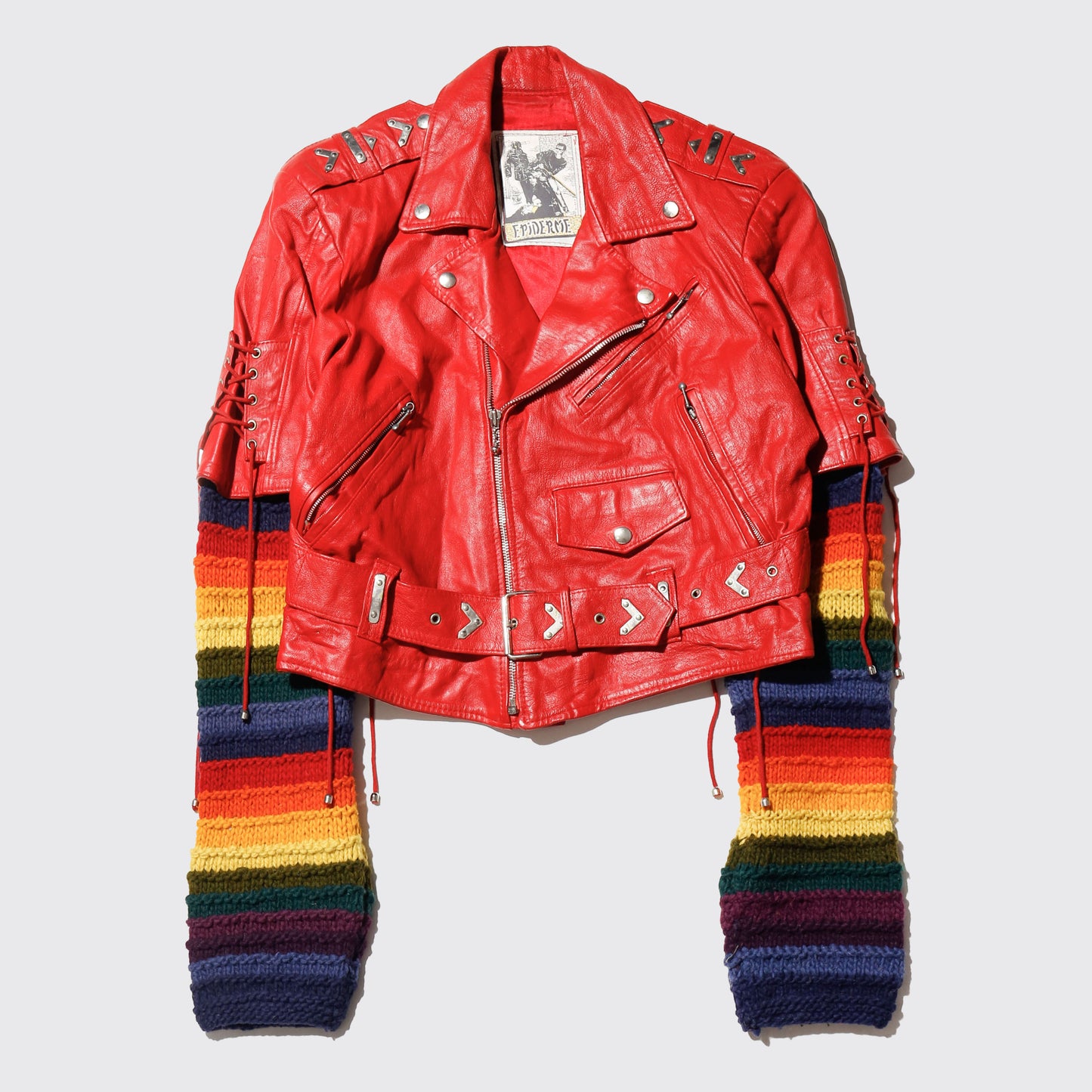 *one-off euro hybrid leather riders jacket