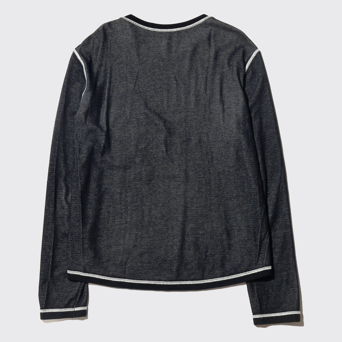 vintage 00's armani exchange shoulder zip thermal l/s