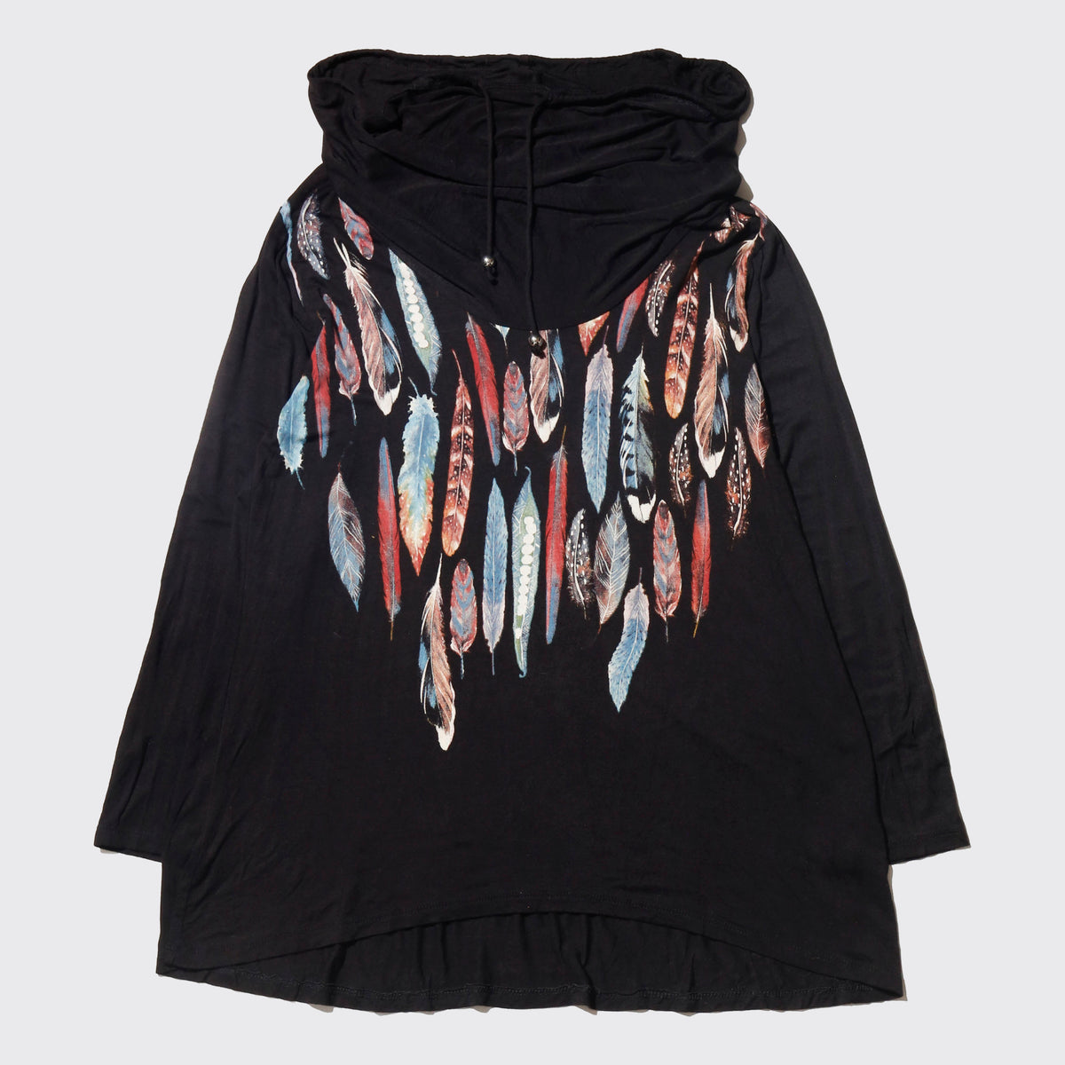 vintage arizona feather cowl neck cut sew