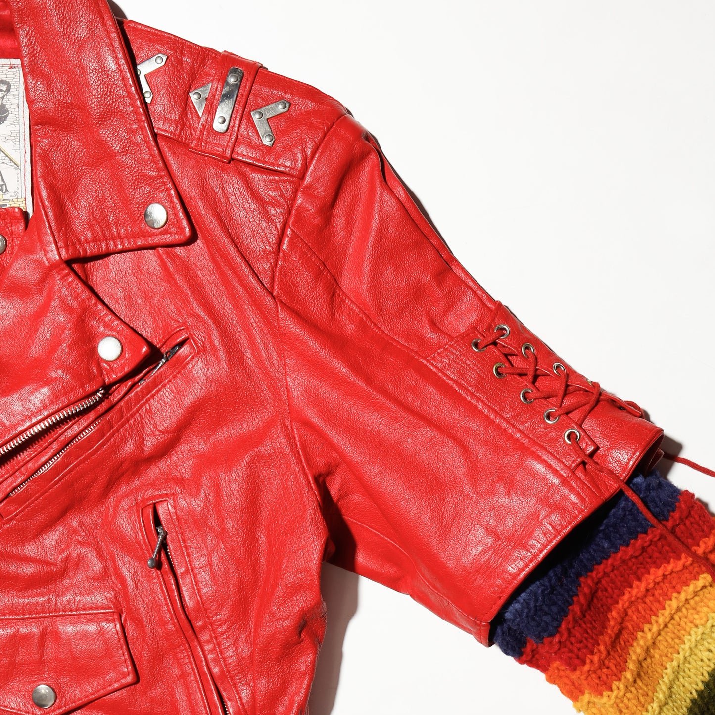 *one-off euro hybrid leather riders jacket