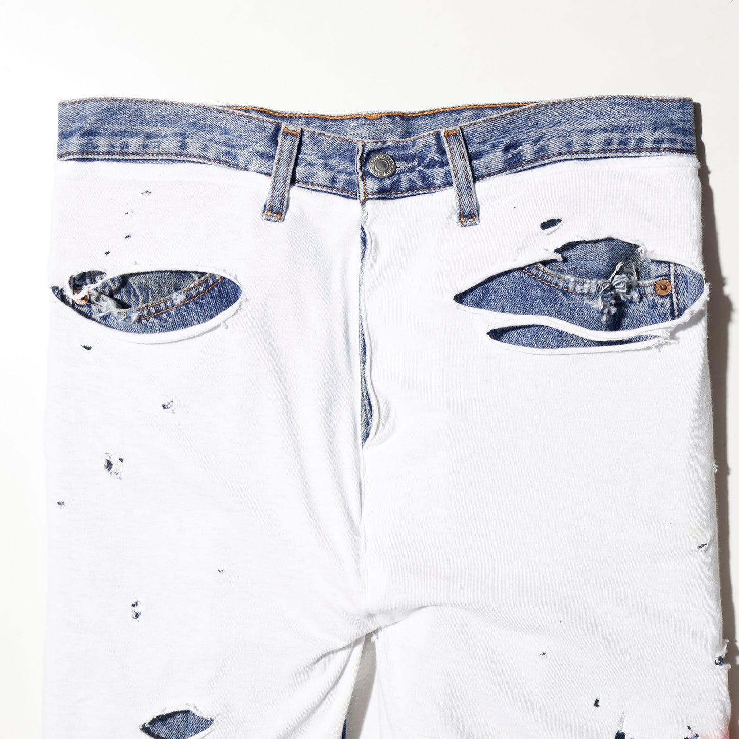 *one-off broken layered trousers
