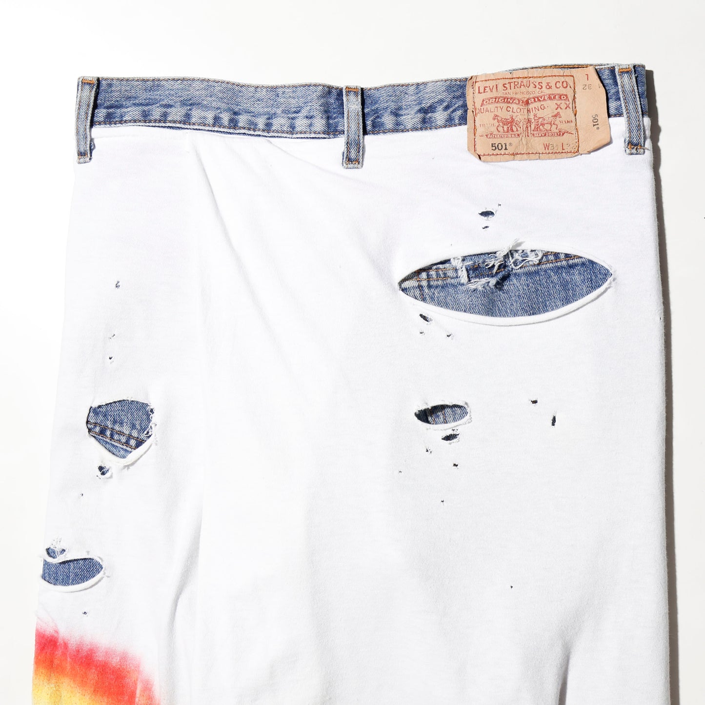 *one-off broken layered trousers