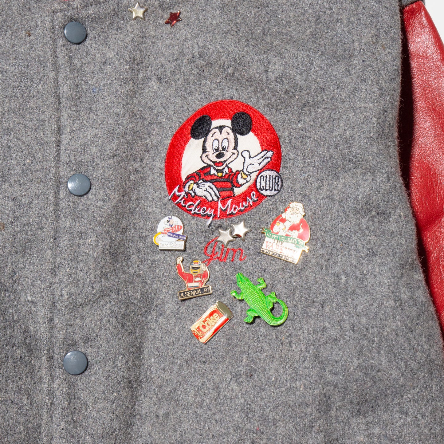 vintage style 80's disney custom varsity jacket