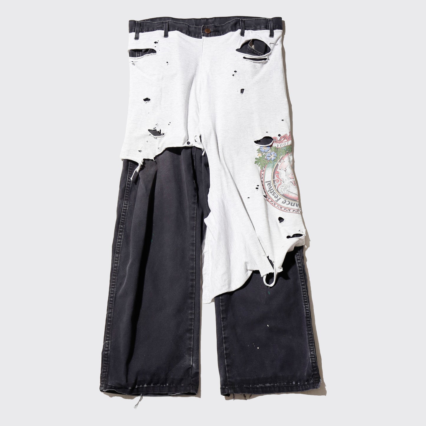 *one-off broken layered trousers