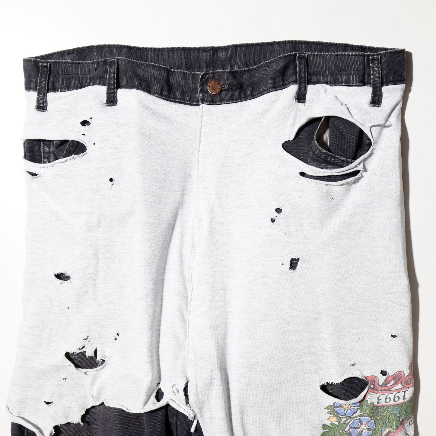 *one-off broken layered trousers