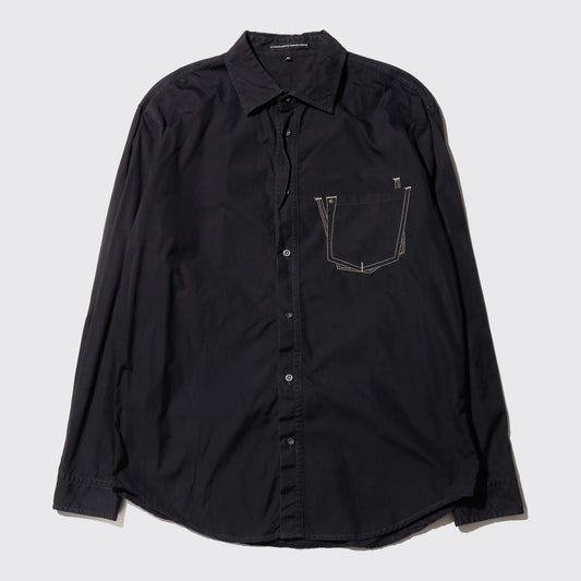 vintage Le Jeande MARITHÉ + FRANÇOIS GIRBAUD double frame pocket shirt