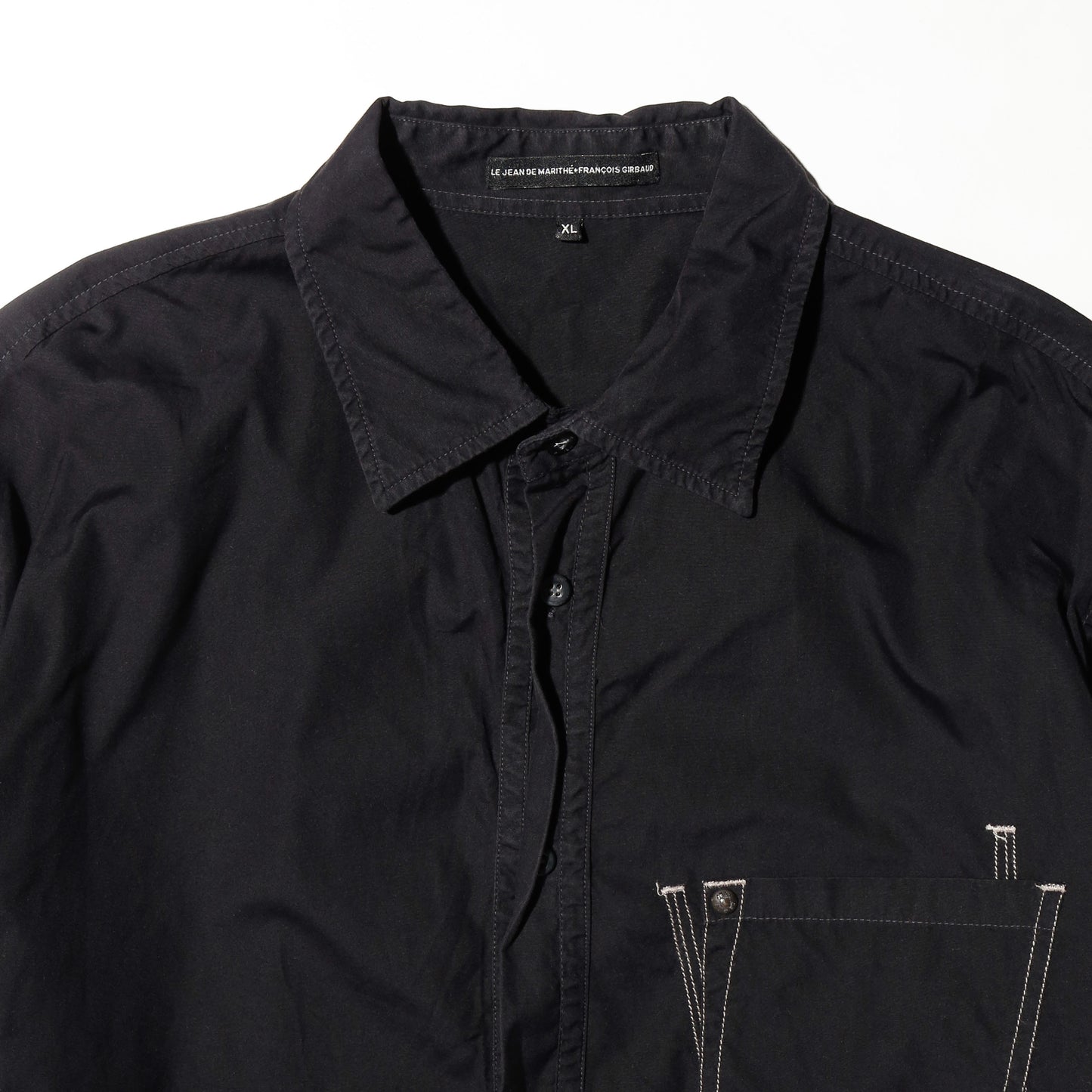 vintage Le Jeande MARITHÉ + FRANÇOIS GIRBAUD double frame pocket shirt