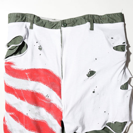 *one-off broken layered trousers