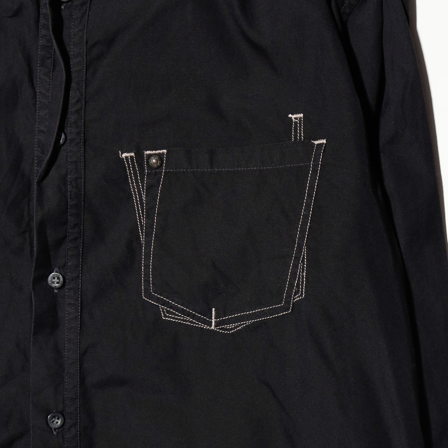 vintage Le Jeande MARITHÉ + FRANÇOIS GIRBAUD double frame pocket shirt