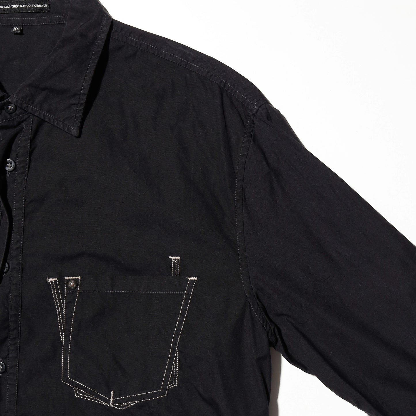 vintage Le Jeande MARITHÉ + FRANÇOIS GIRBAUD double frame pocket shirt