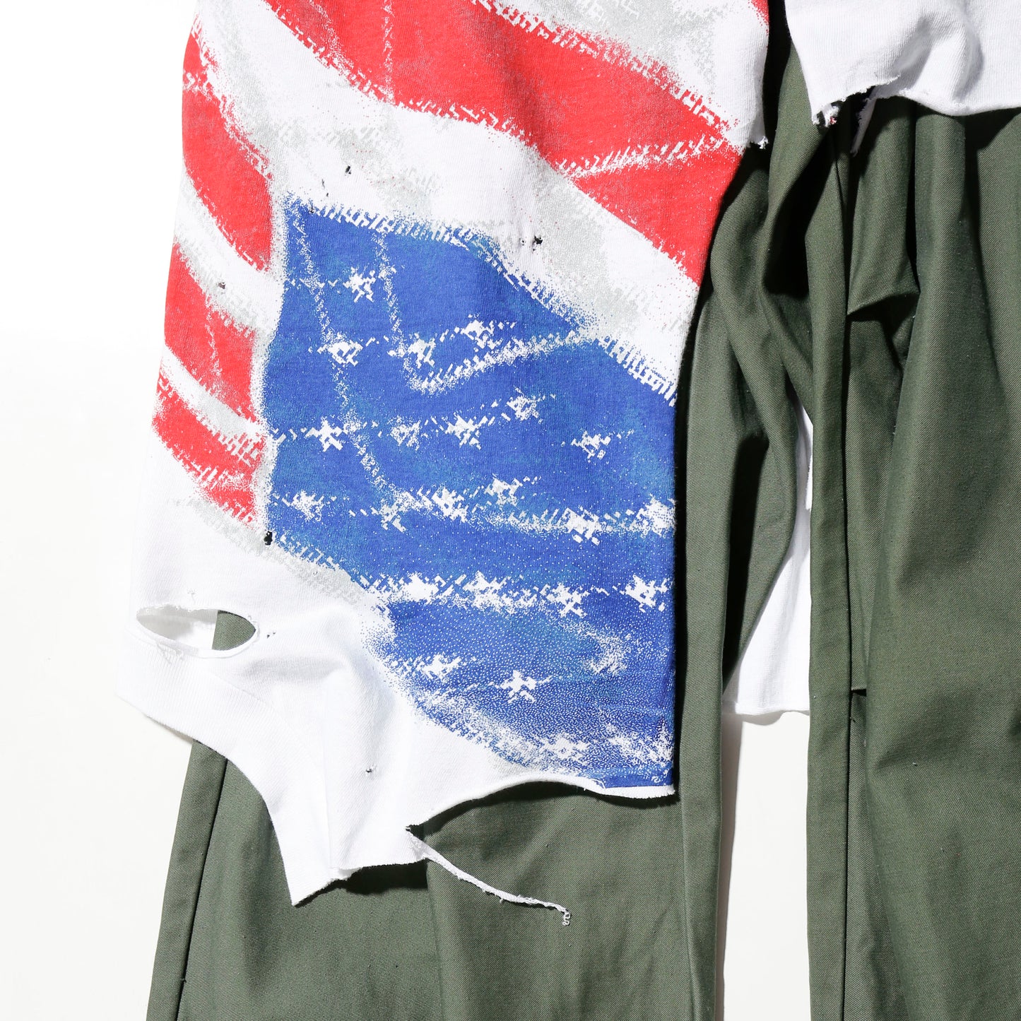 *one-off broken layered trousers