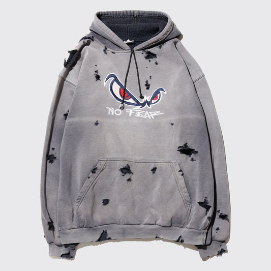 *one-off 90's no fear broken hoodie