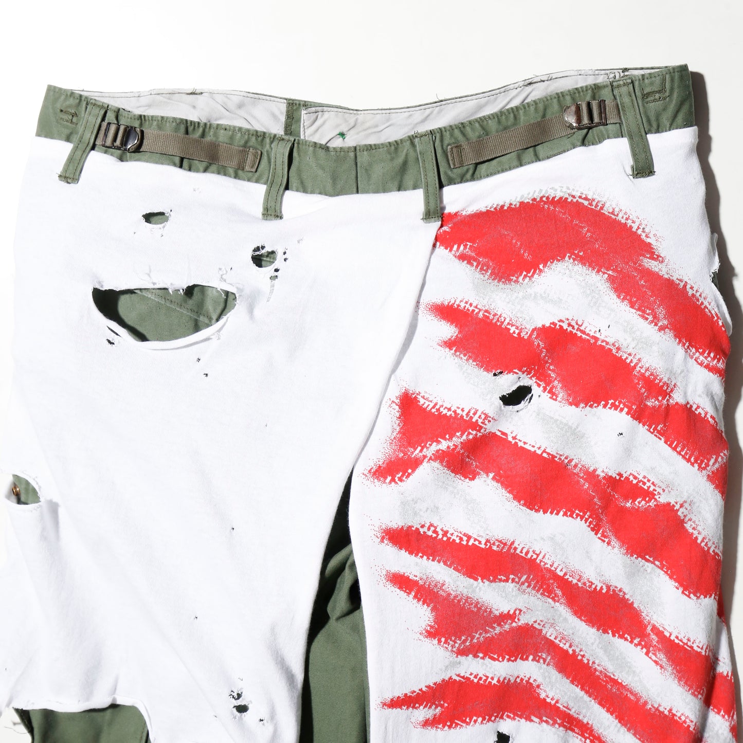 *one-off broken layered trousers