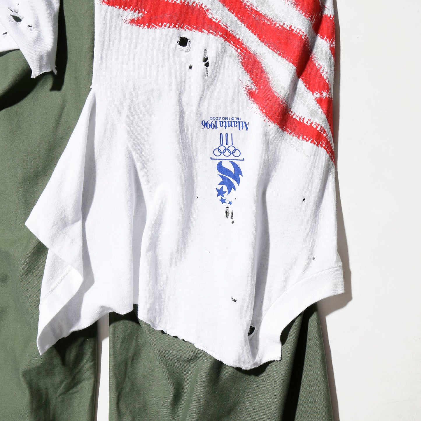 *one-off broken layered trousers