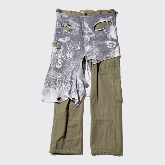 *one-off broken layered trousers