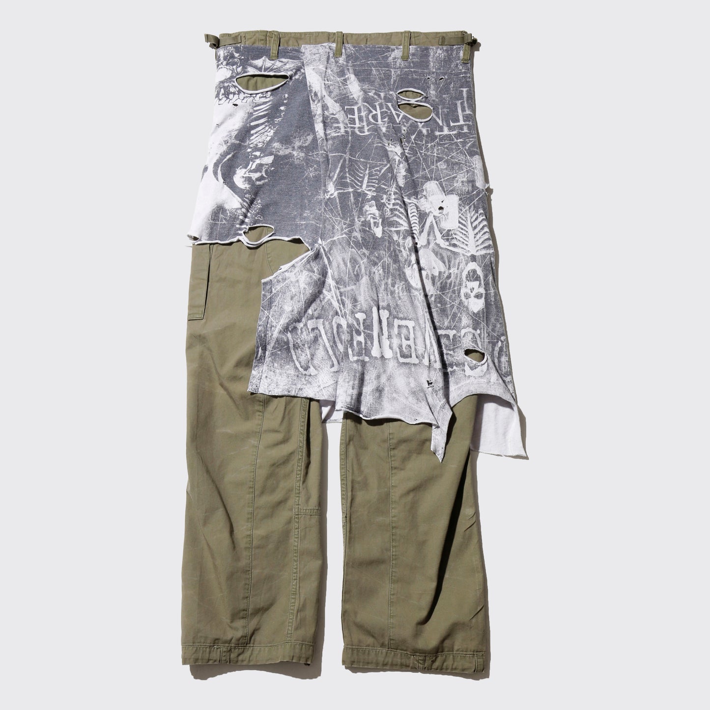 *one-off broken layered trousers