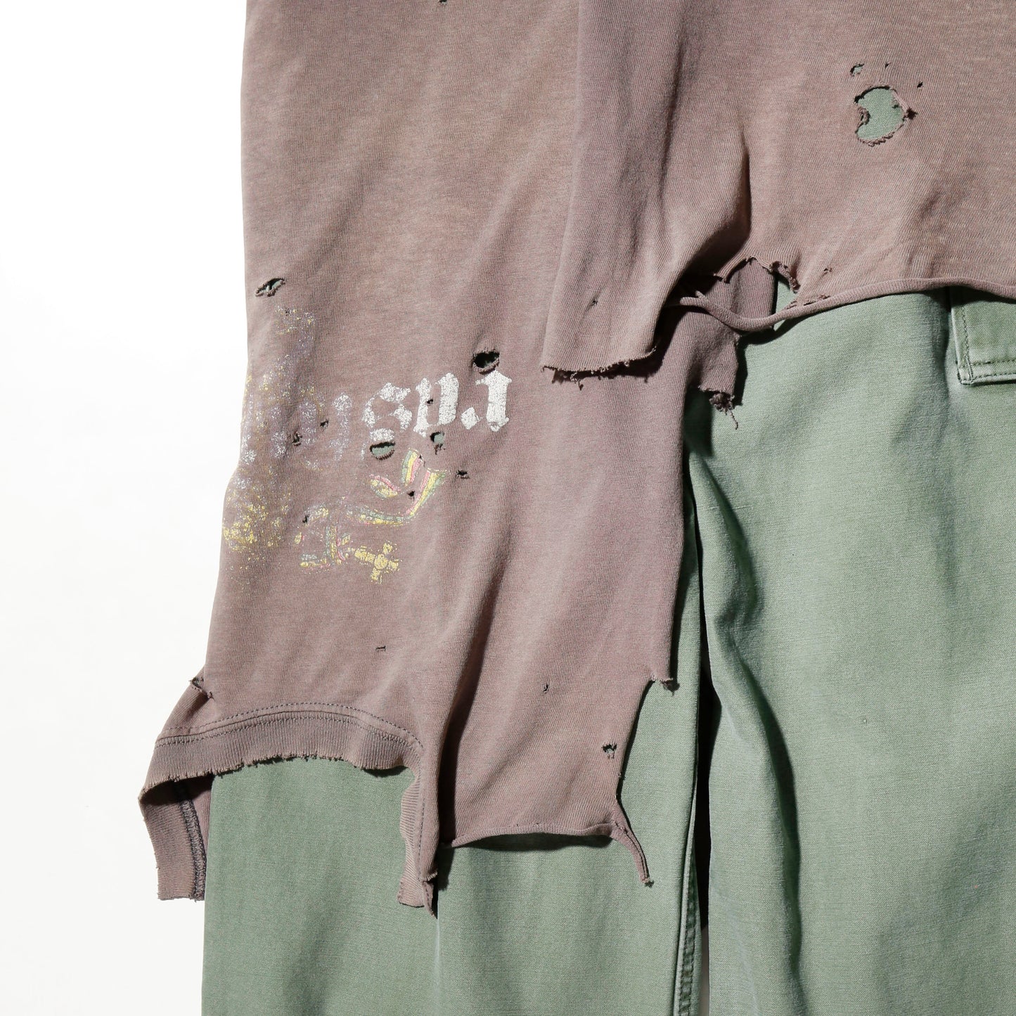 *one-off broken layer trousers