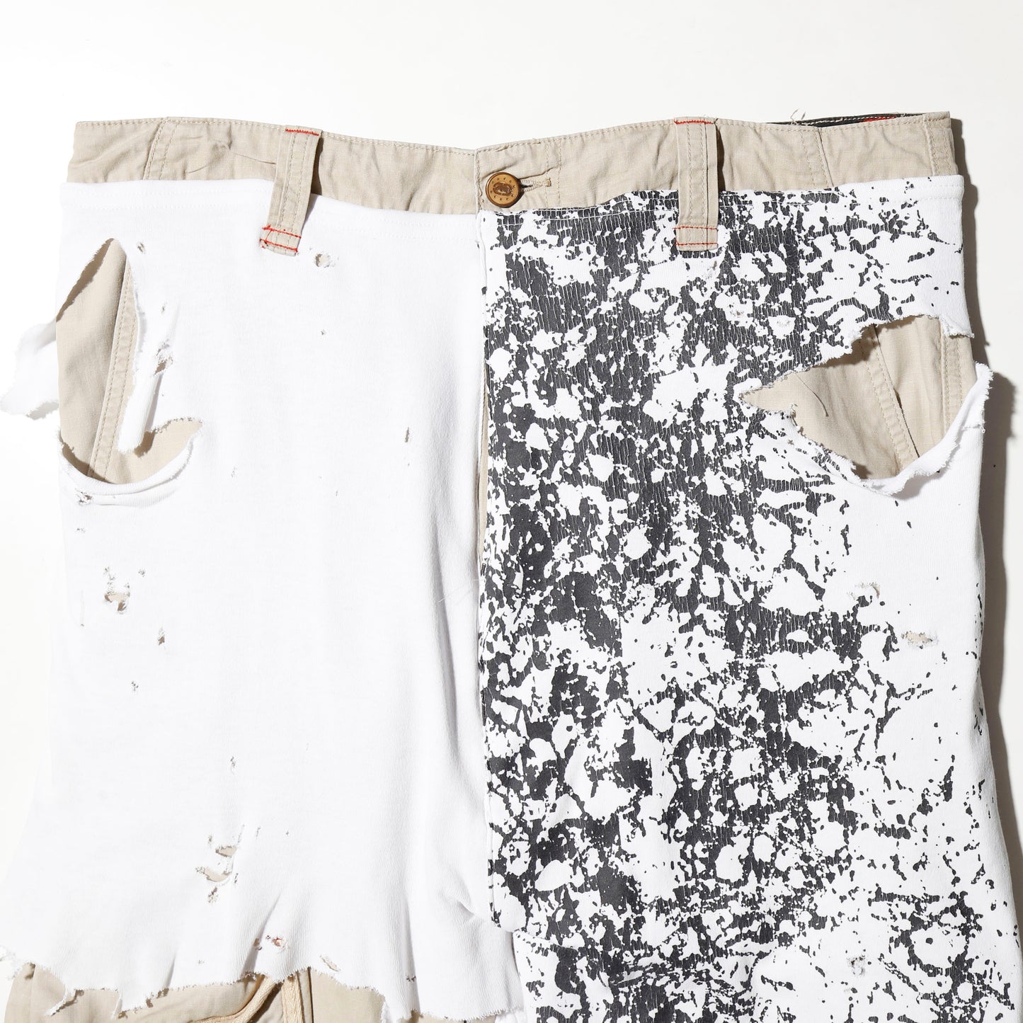 *one-off broken layered trousers