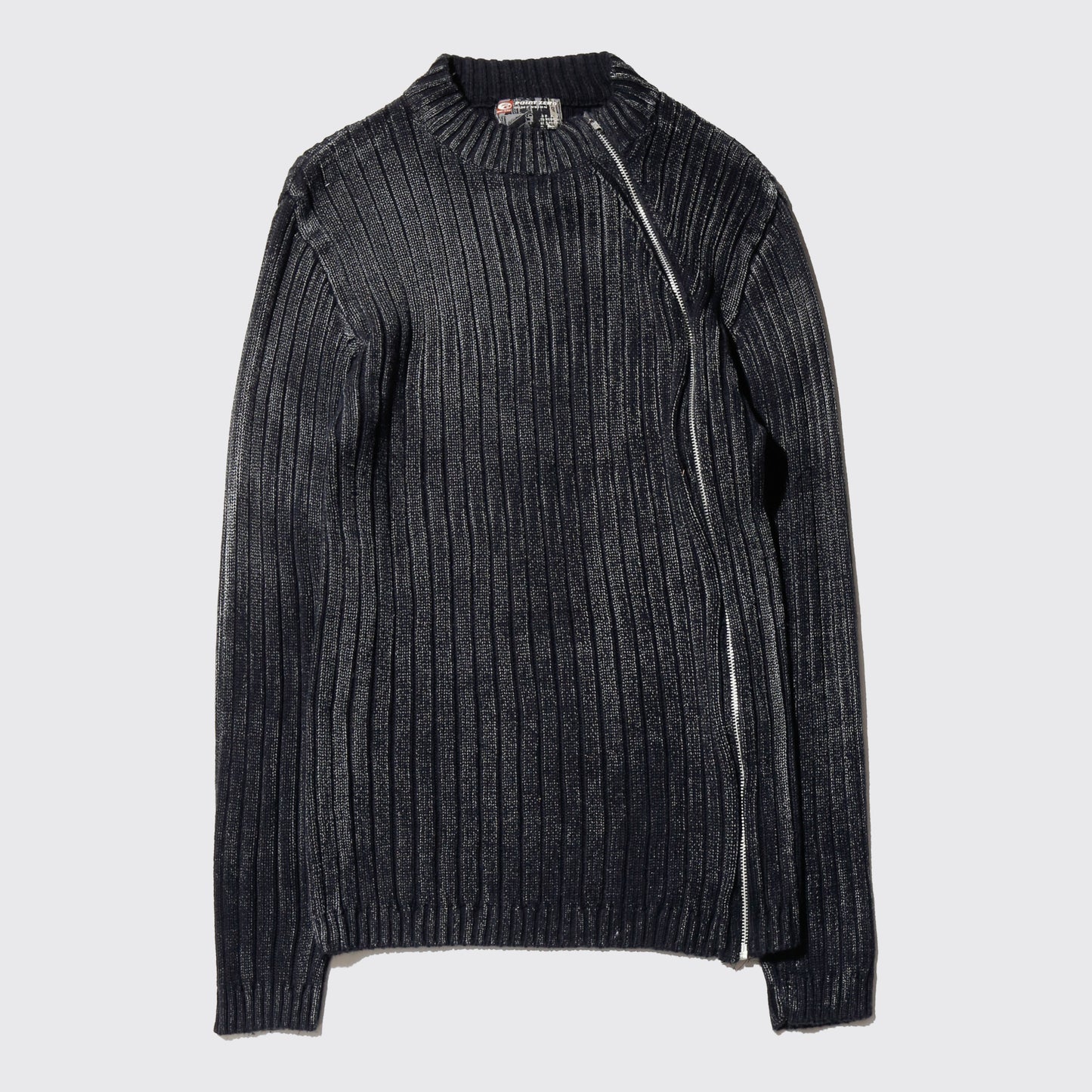 vintage slanting acid rib sweater