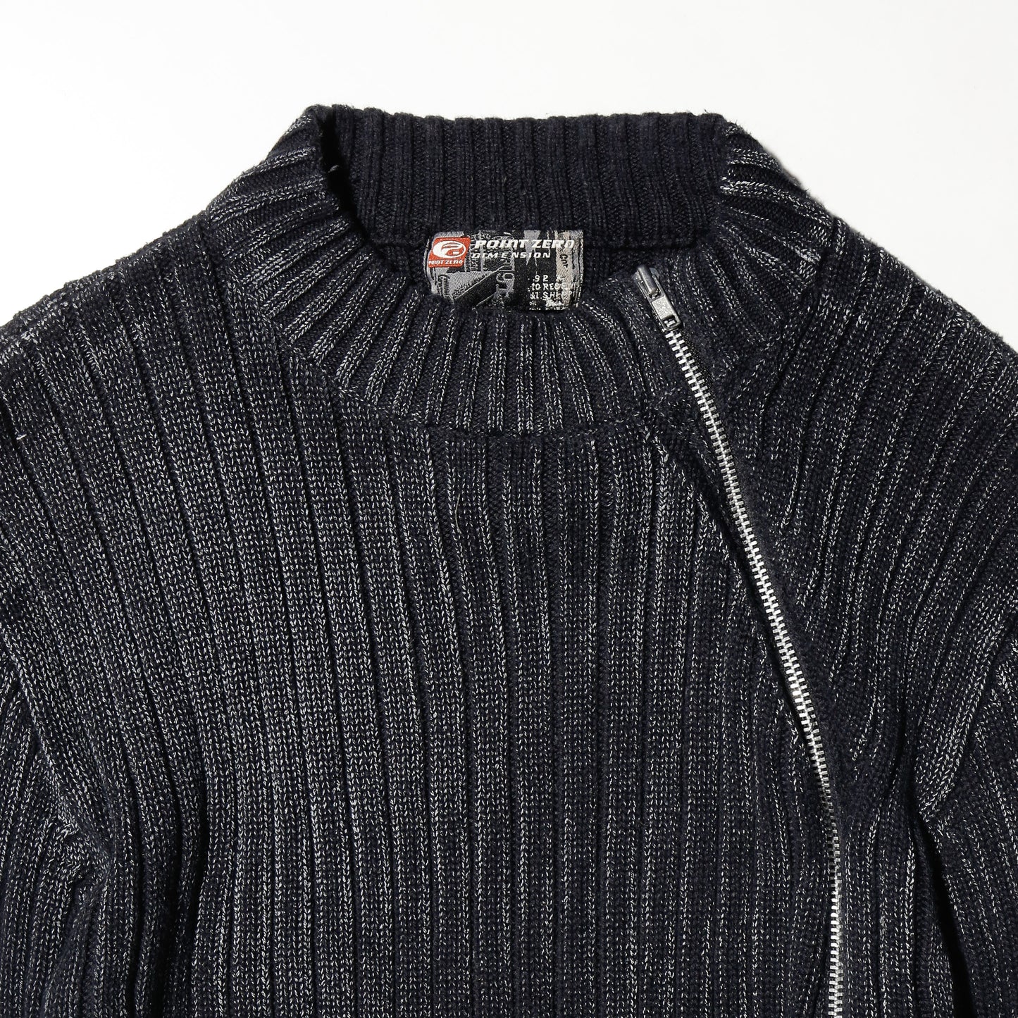 vintage slanting acid rib sweater