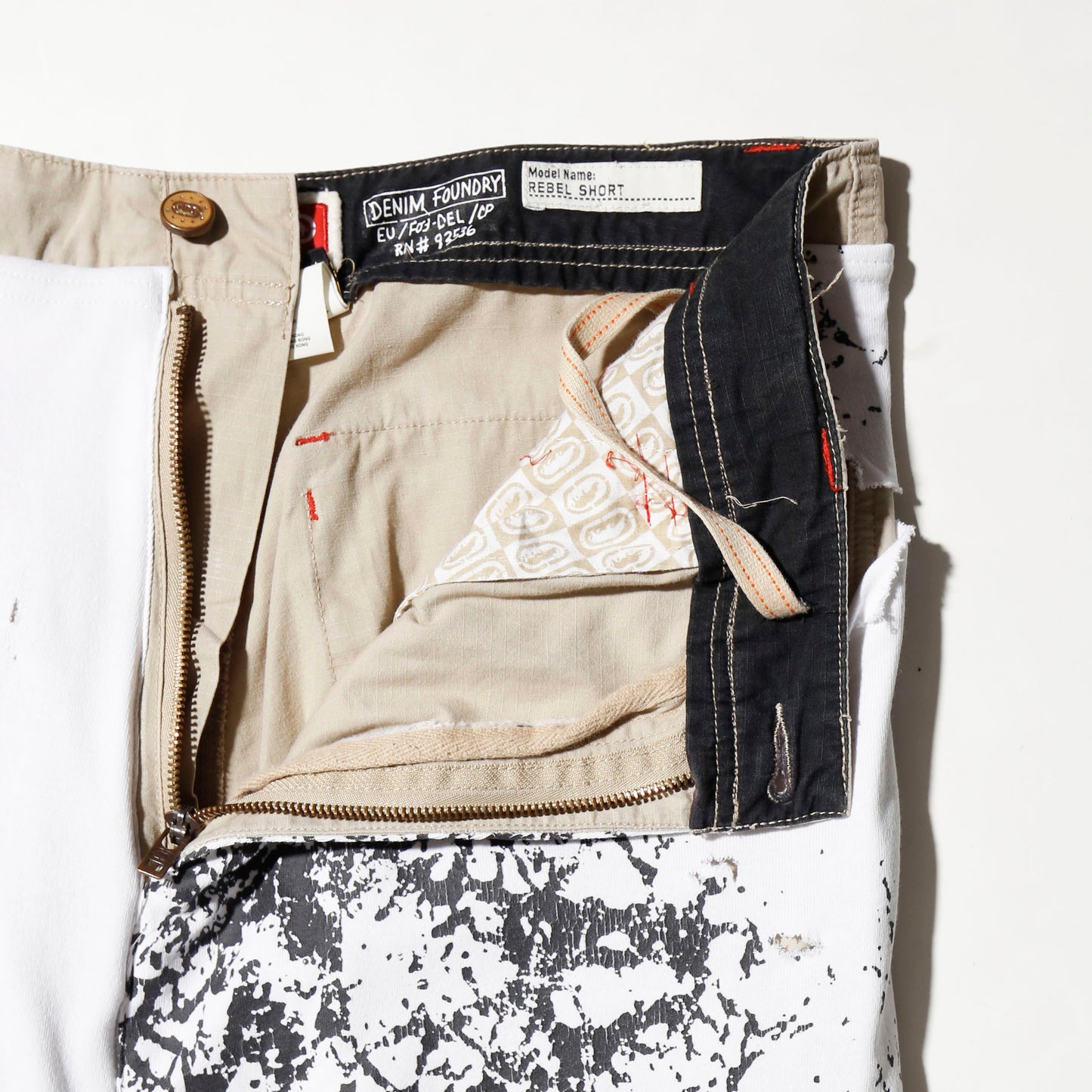 *one-off broken layered trousers
