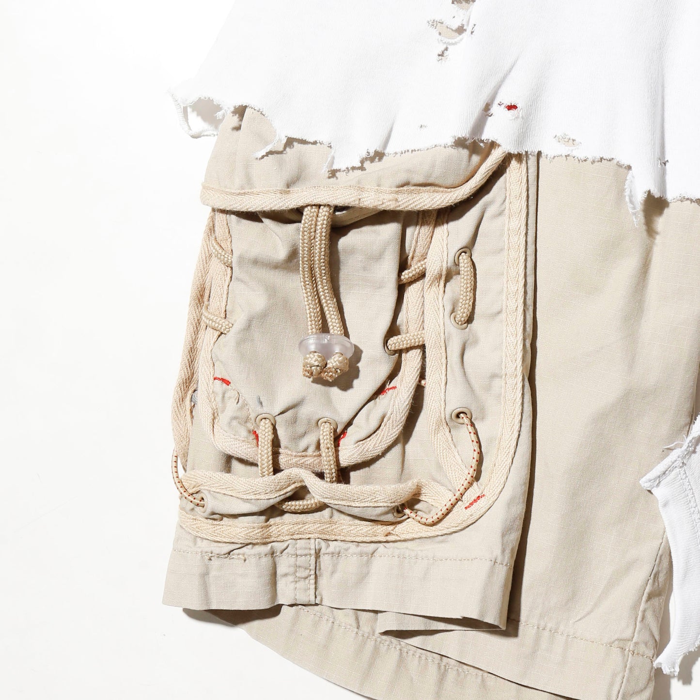 *one-off broken layered trousers
