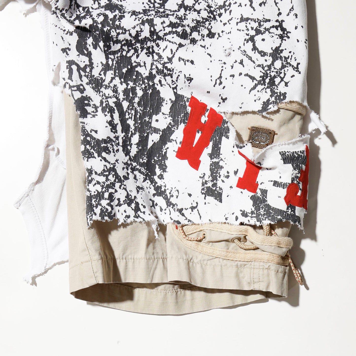 *one-off broken layered trousers