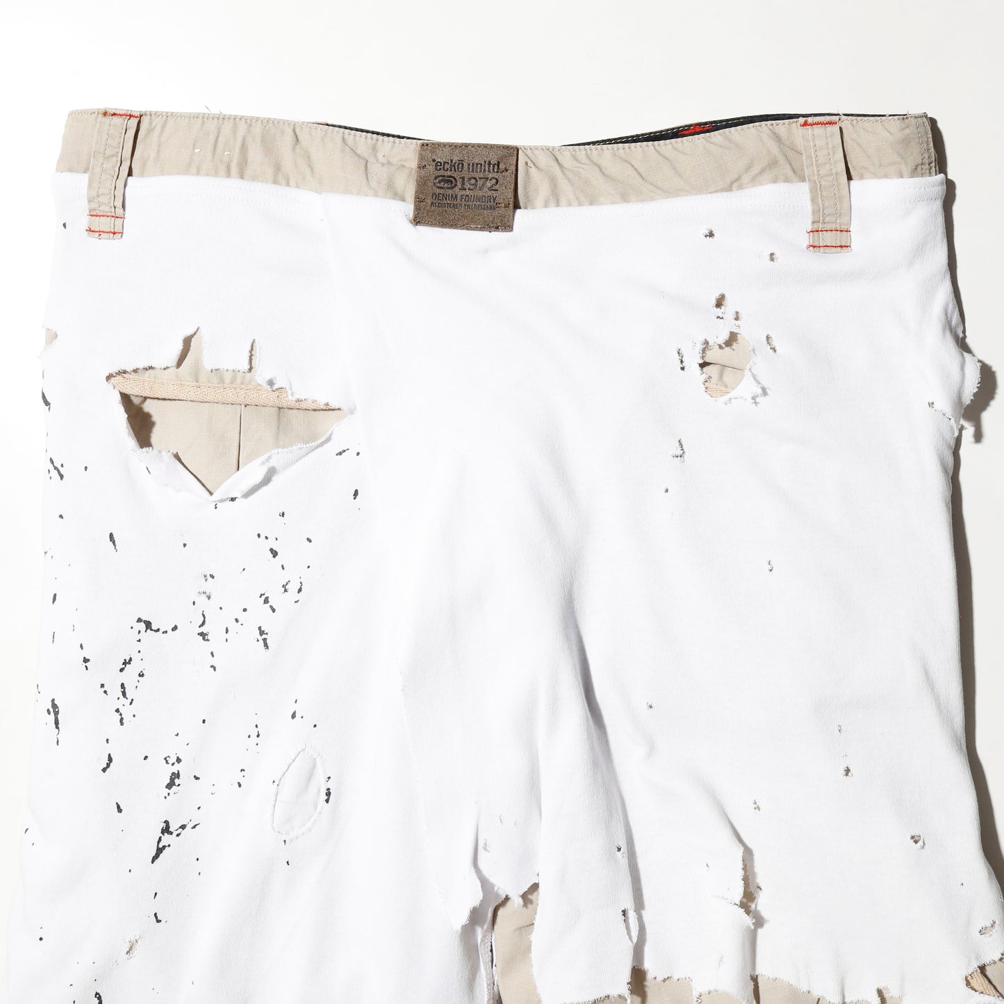 *one-off broken layered trousers