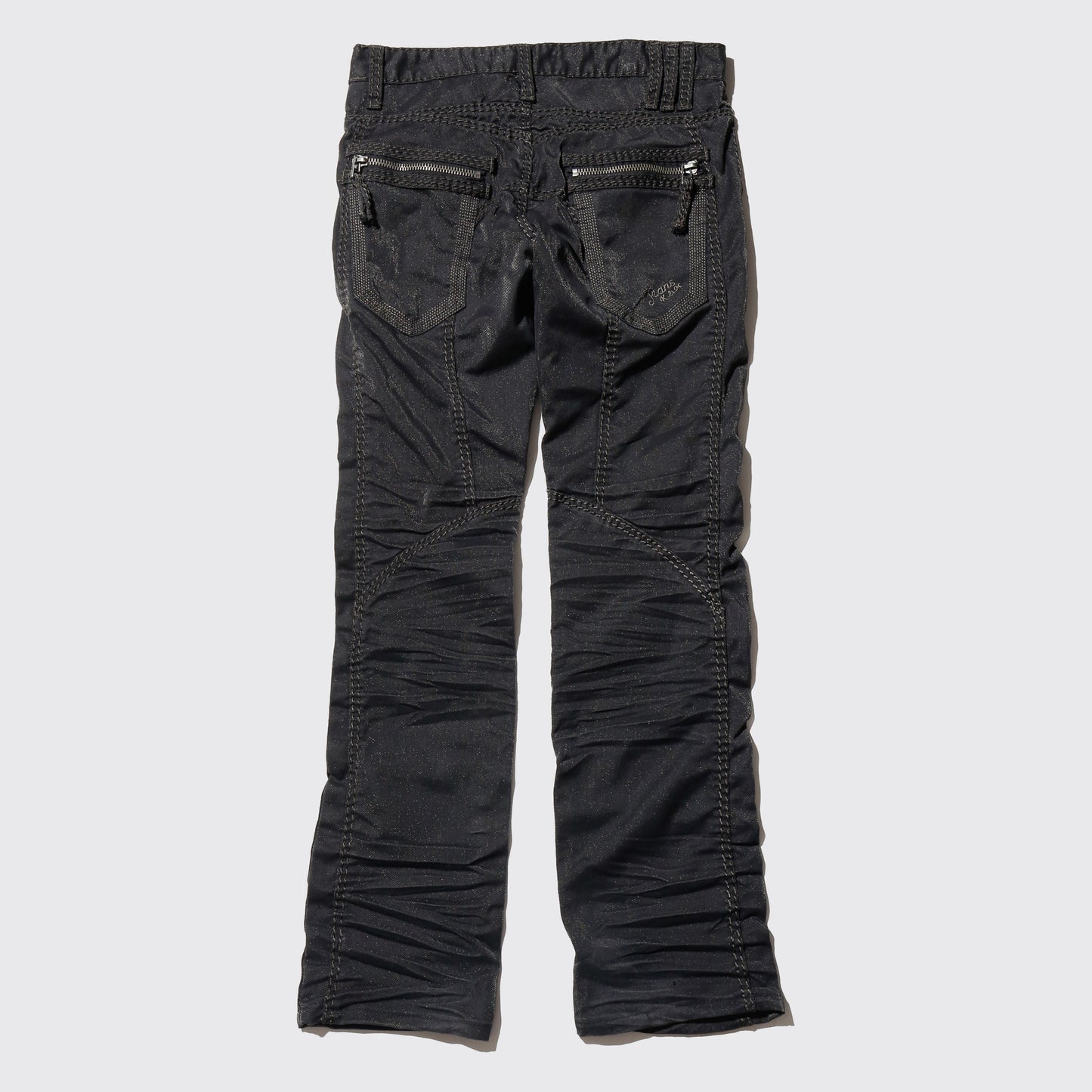 vintage 00's stitched metallic trousers