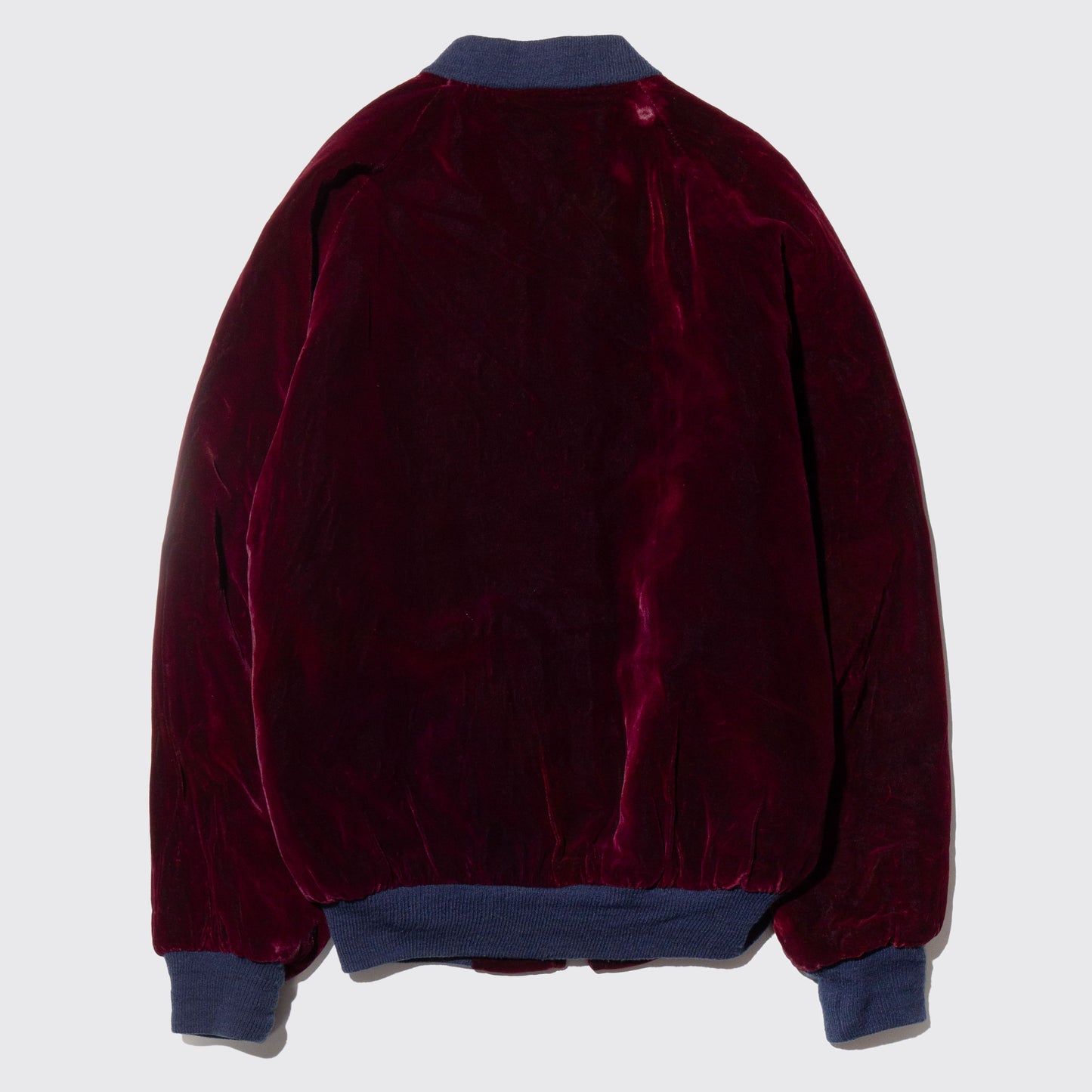 vintage custom velour bomber jacket