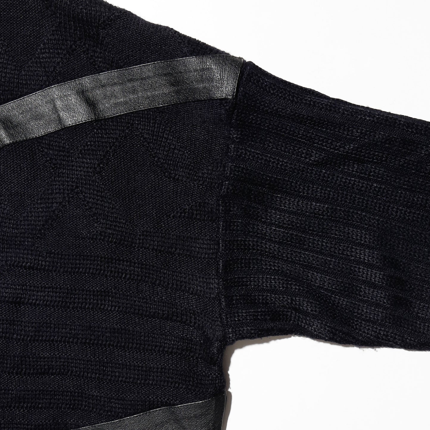 vintage leather taping sweater