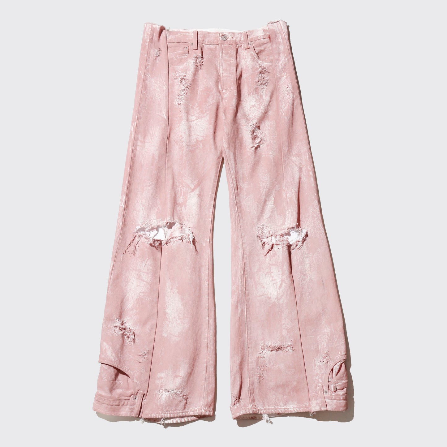 *one-off broken upside down jeans: model- dust pink