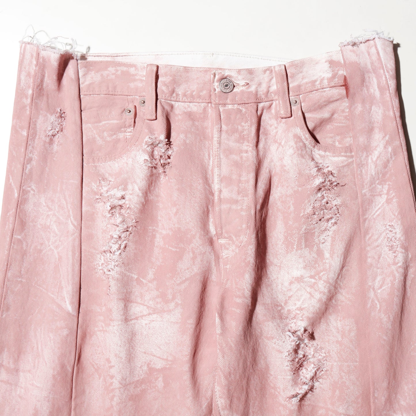*one-off broken upside down jeans: model- dust pink